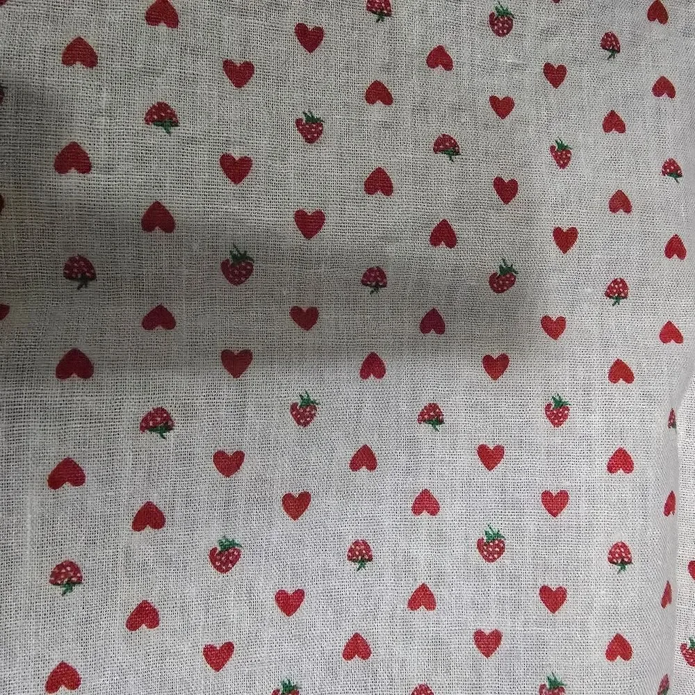 Heart And Strawberry Cloth Napkins Country Chic Set Of 6